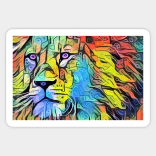 Abstract Lion Sticker